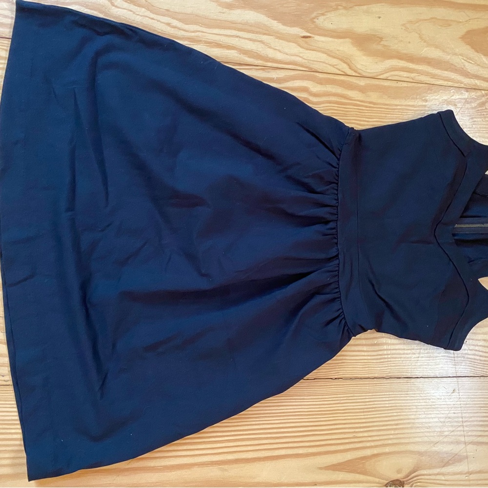 Cynthia Rowley Black Sleeveless Fit-and-Flare Dress